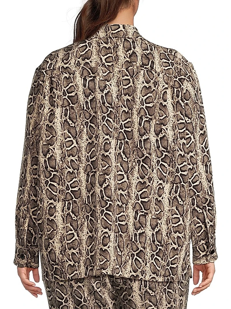 Plus The Quinn Python Print Shirt