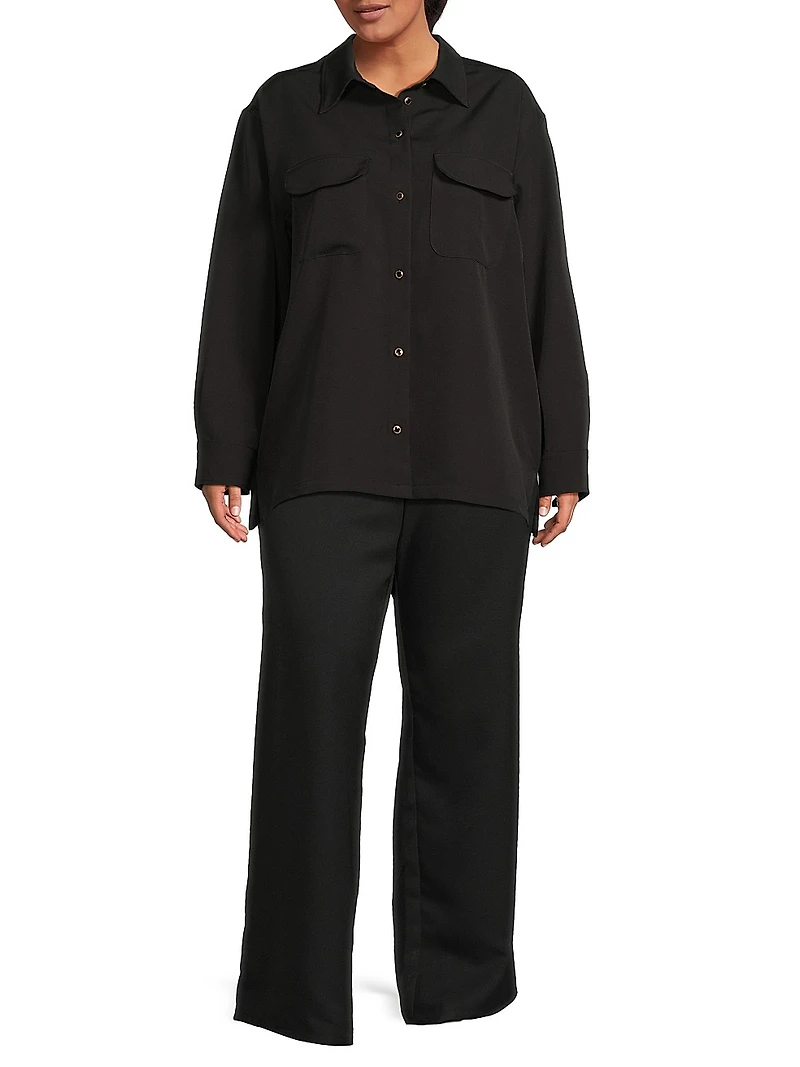 Plus Riley Wide-Leg Pants