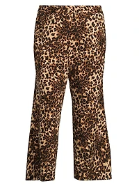Riley Leopard Wide-Leg Pants