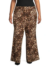 Riley Leopard Wide-Leg Pants