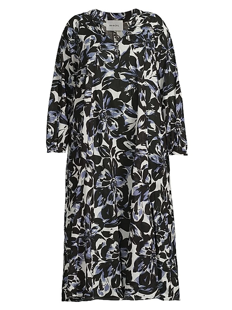Denni Floral Cotton Maxi Dress