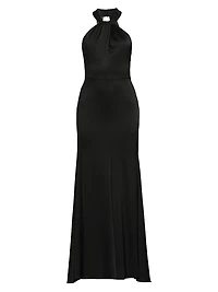 Wilde Satin Halterneck Maxi Dress