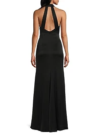 Wilde Satin Halterneck Maxi Dress