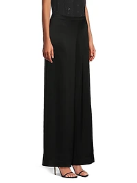 Kai Satin Wide-Leg Pants