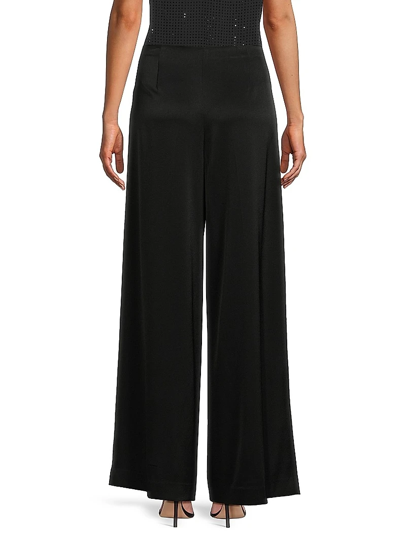 Kai Satin Wide-Leg Pants