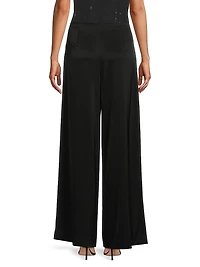 Kai Satin Wide-Leg Pants