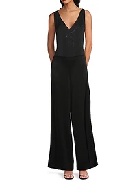 Kai Satin Wide-Leg Pants
