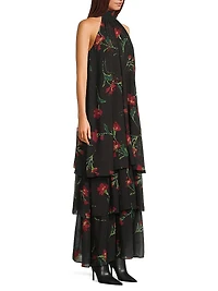 Eden Floral Halterneck Maxi Dress