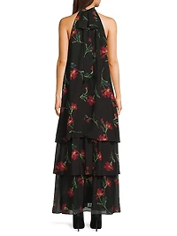Eden Floral Halterneck Maxi Dress