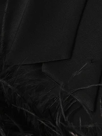 ONLY AT SAKS. Sari Feather-Trim Minidress