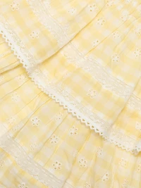 Cotton Tiered Ruffled Miniskirt