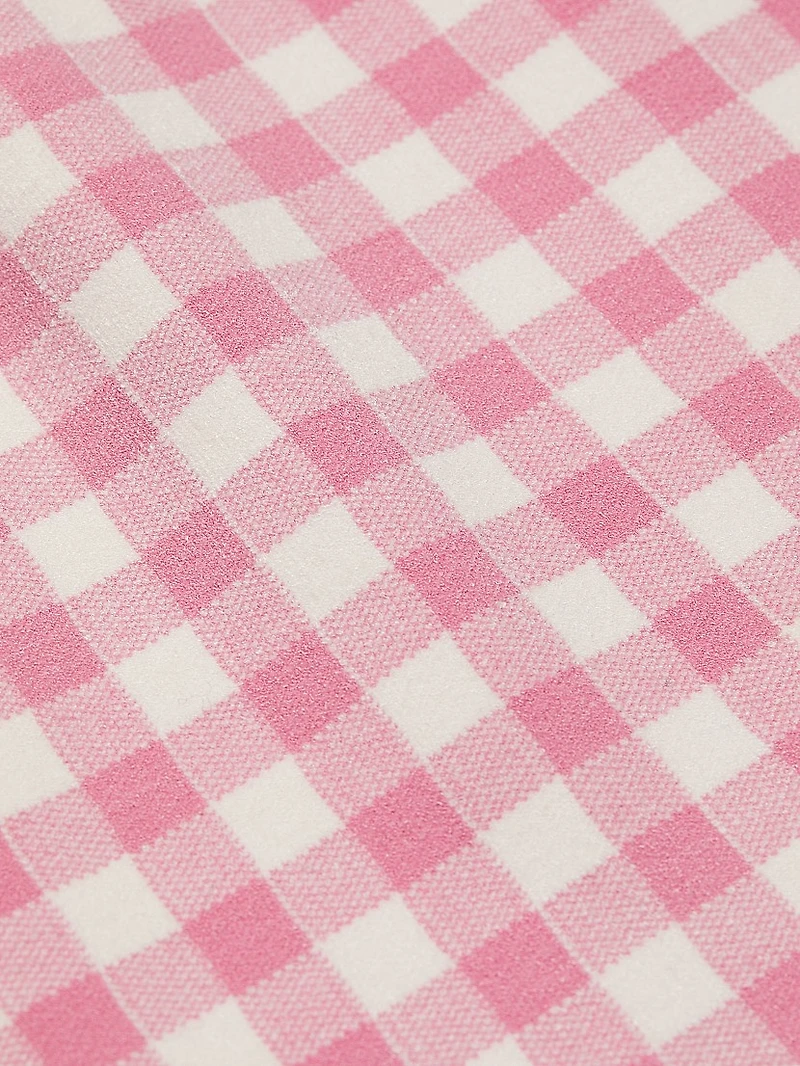 Muna Knit Gingham A-Line Miniskirt