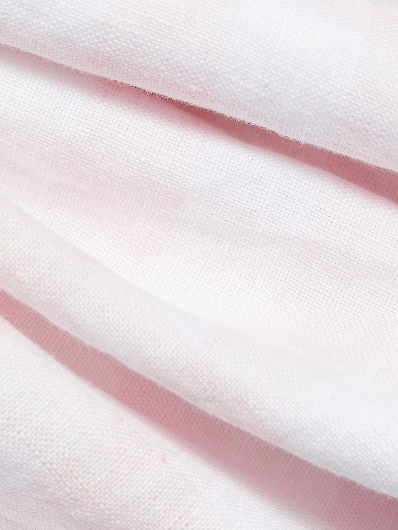 Biselle Checked Linen Midi-Skirt