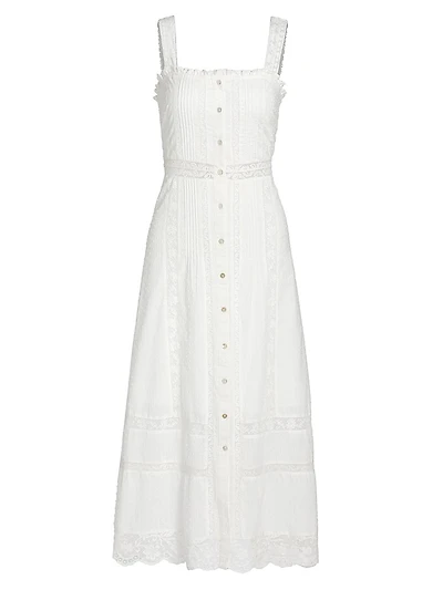 Judalon Swiss Dot Cotton Midi-Dress