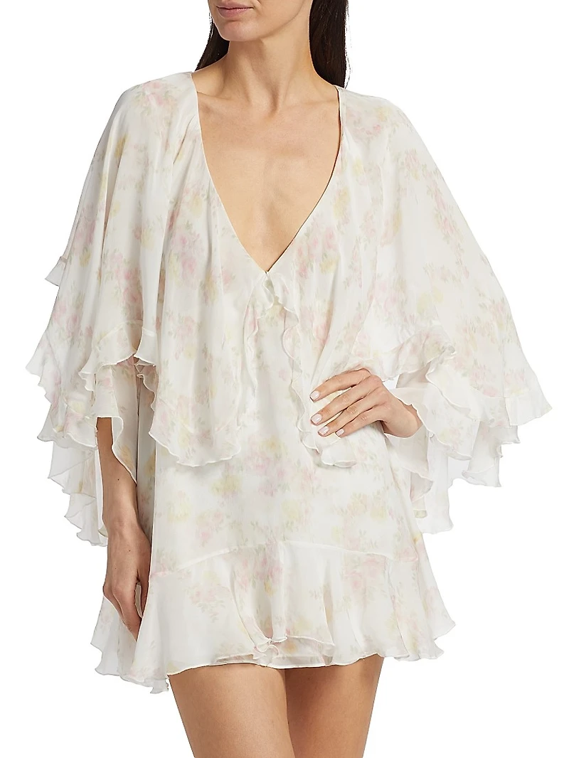 Avaline Floral V-Neck Minidress