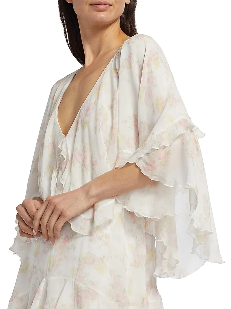 Avaline Floral V-Neck Minidress