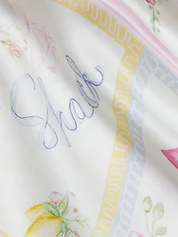 Cabi Printed Silk-Blend Crop Top