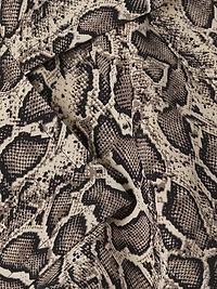 Aria Python-Print Double-Breasted Trench Coat