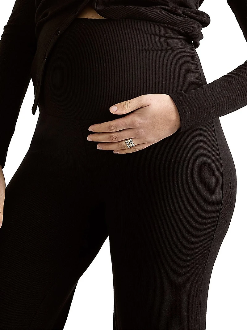 The Softest Rib Over Under Bump Relaxed Pants