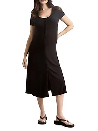 The Softest Rib Maternity Nursing Midi Dress