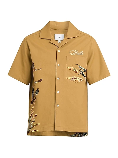 Falco Script Cotton Short-Sleeve Shirt