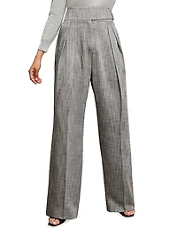 Bronny Cummerbund Porto Weave Trousers