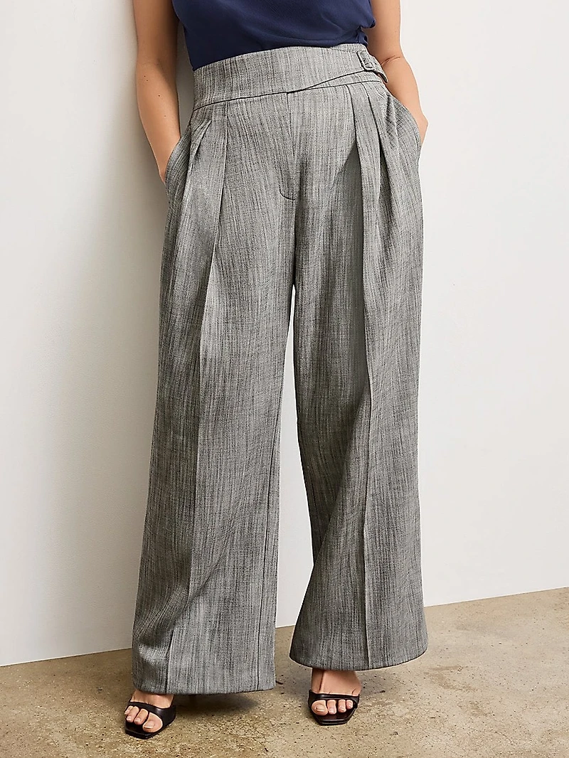 Bronny Cummerbund Porto Weave Trousers