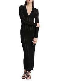 Sai V-Neck Knit Maxi Dress