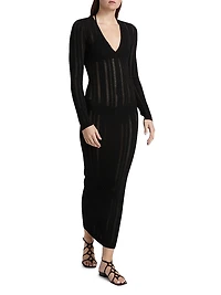 Sai V-Neck Knit Maxi Dress
