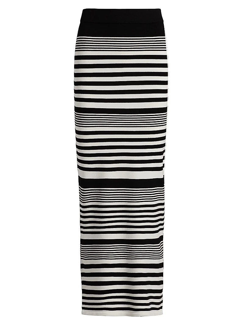 Tamika Striped Knit Column Maxi Skirt