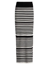 Tamika Striped Knit Column Maxi Skirt
