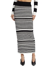 Tamika Striped Knit Column Maxi Skirt