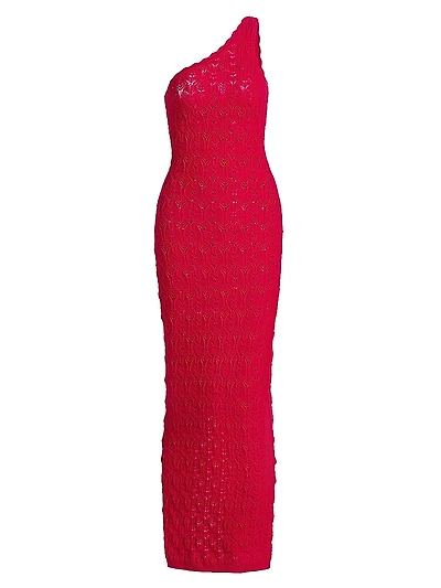 Zelda One-Shoulder Knit Maxi Dress