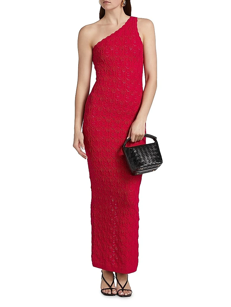 Zelda One-Shoulder Knit Maxi Dress