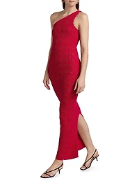 Zelda One-Shoulder Knit Maxi Dress