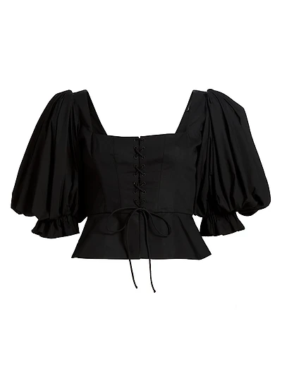 Midler Puff-Sleeve Top