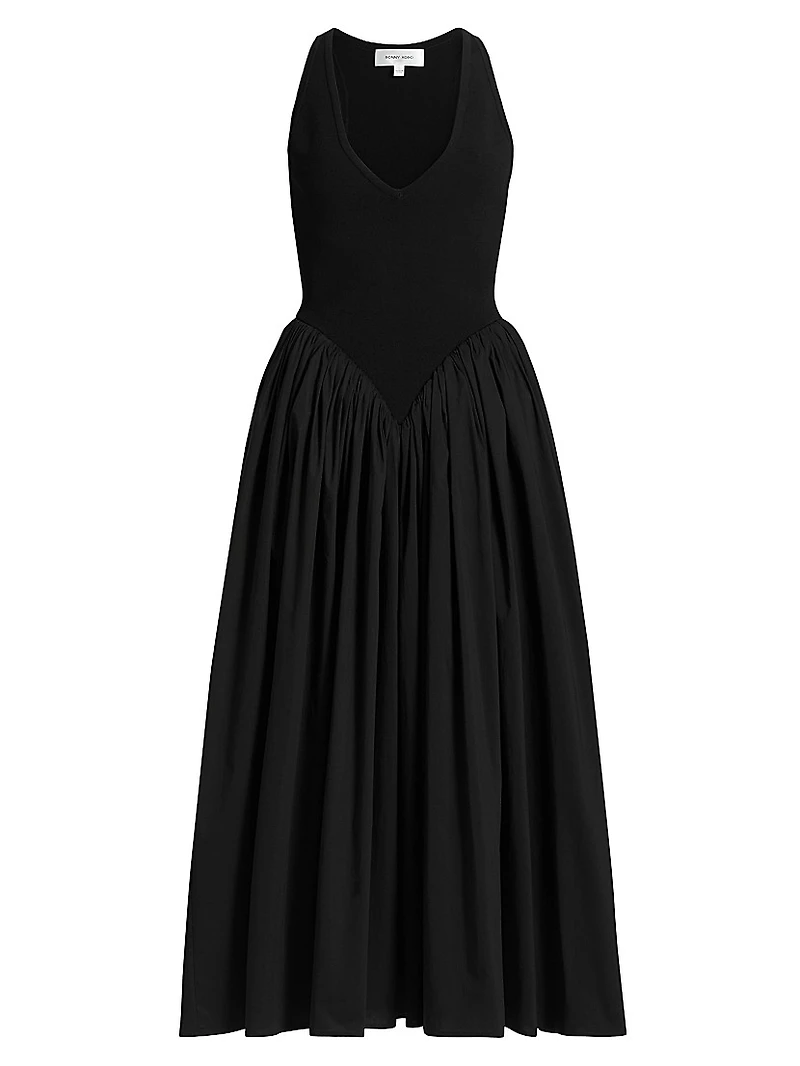 Sirinda V-Neck Pleated Dress