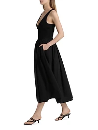Sirinda V-Neck Pleated Dress
