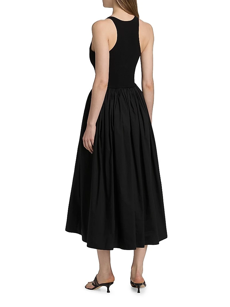 Sirinda V-Neck Pleated Dress