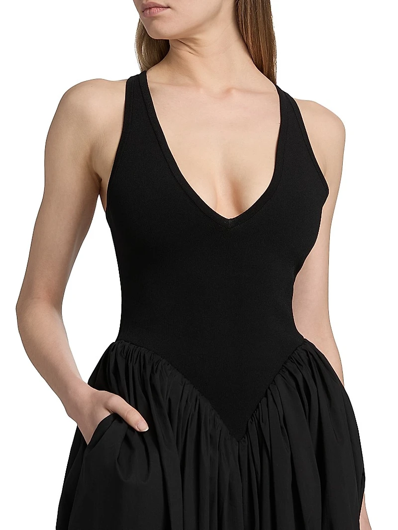 Sirinda V-Neck Pleated Dress