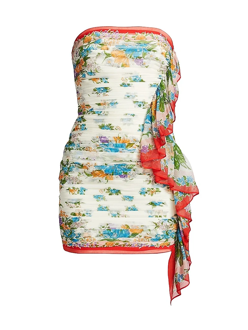 Sloane Floral Draped Minidress