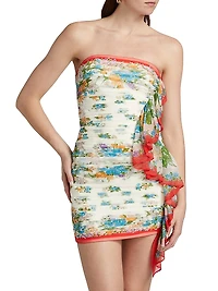 Sloane Floral Draped Minidress