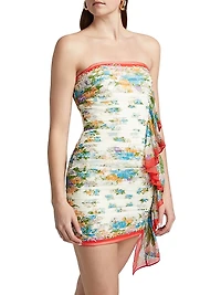 Sloane Floral Draped Minidress