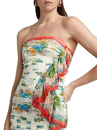 Sloane Floral Draped Minidress