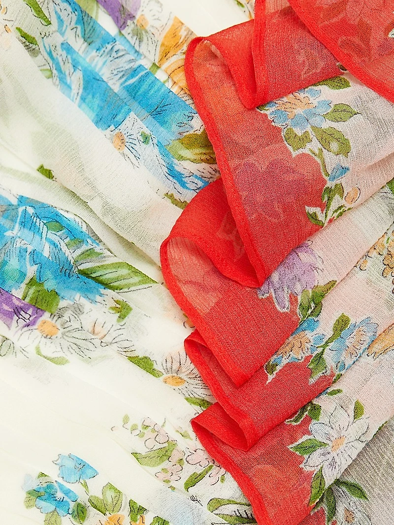 Sloane Floral Draped Minidress