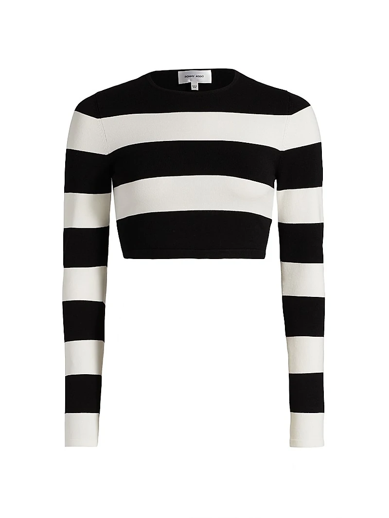 Kelani Striped Knit Crop Top