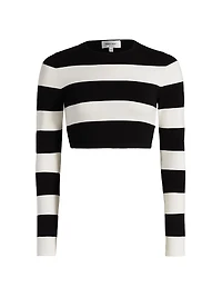 Kelani Striped Knit Crop Top