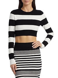 Kelani Striped Knit Crop Top
