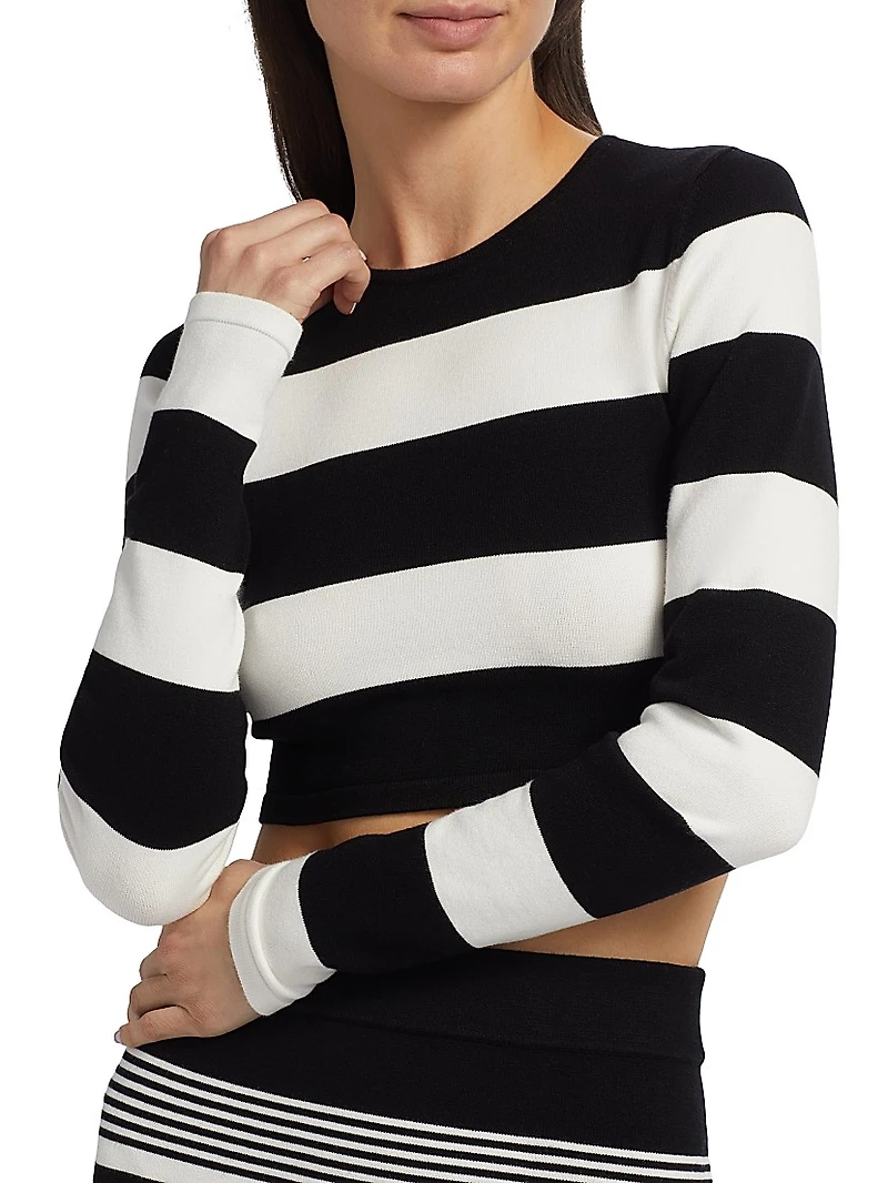 Kelani Striped Knit Crop Top