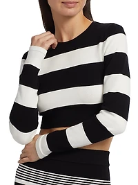 Kelani Striped Knit Crop Top
